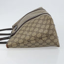 GUCCI GG Supreme Tote Bag PVC Beige Silver 111595 Auth 146837-4