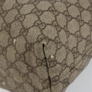 GUCCI GG Supreme Tote Bag PVC Leather Beige White Silver 181084 Auth 146838-8