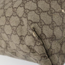 GUCCI GG Supreme Tote Bag PVC Leather Beige White Silver 181084 Auth 146838-17
