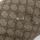 GUCCI GG Supreme Tote Bag PVC Leather Beige White Silver 181084 Auth 146838-9
