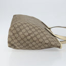 GUCCI GG Supreme Tote Bag PVC Leather Beige White Silver 181084 Auth 146838-3