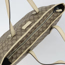 GUCCI GG Supreme Tote Bag PVC Leather Beige White Silver 181084 Auth 146838-6