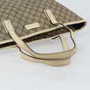 GUCCI GG Supreme Tote Bag PVC Leather Beige White Silver 181084 Auth 146838-7