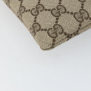 GUCCI GG Supreme Hand Bag PVC Leather Vintage Beige Auth 146840-14