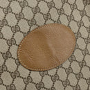 GUCCI GG Supreme Hand Bag PVC Leather Vintage Beige Auth 146840-10