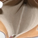 GUCCI GG Supreme Hand Bag PVC Leather Vintage Beige Auth 146840-12