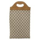 GUCCI GG Supreme Hand Bag PVC Leather Vintage Beige Auth 146840-2