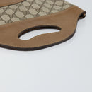 GUCCI GG Supreme Hand Bag PVC Leather Vintage Beige Auth 146840-7