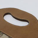 GUCCI GG Supreme Hand Bag PVC Leather Vintage Beige Auth 146840-8