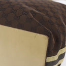 GUCCI GG Canvas Sherry Line Tote Bag Dark Brown 31242 Auth 146842-12