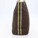 GUCCI GG Canvas Sherry Line Tote Bag Dark Brown 31242 Auth 146842-4
