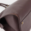 Salvatore Ferragamo Gancini Hand Bag Leather Purple Gold Auth 146846-9