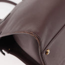 Salvatore Ferragamo Gancini Hand Bag Leather Purple Gold Auth 146846-15