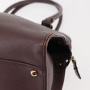 Salvatore Ferragamo Gancini Hand Bag Leather Purple Gold Auth 146846-16
