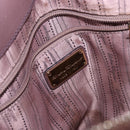 Salvatore Ferragamo Gancini Hand Bag Leather Purple Gold Auth 146846-18
