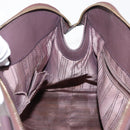 Salvatore Ferragamo Gancini Hand Bag Leather Purple Gold Auth 146846-20