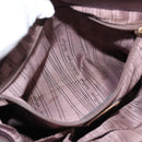 Salvatore Ferragamo Gancini Hand Bag Leather Purple Gold Auth 146846-21