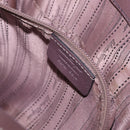 Salvatore Ferragamo Gancini Hand Bag Leather Purple Gold Auth 146846-12