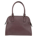 Salvatore Ferragamo Gancini Hand Bag Leather Purple Gold Auth 146846-2