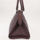 Salvatore Ferragamo Gancini Hand Bag Leather Purple Gold Auth 146846-3