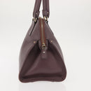 Salvatore Ferragamo Gancini Hand Bag Leather Purple Gold Auth 146846-4
