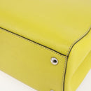 FENDI To joule Hand Bag Leather 2way Yellow Silver Auth 146860-16
