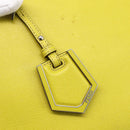 FENDI To joule Hand Bag Leather 2way Yellow Silver Auth 146860-18