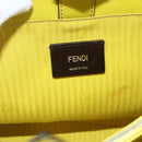 FENDI To joule Hand Bag Leather 2way Yellow Silver Auth 146860-21
