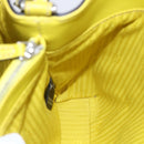 FENDI To joule Hand Bag Leather 2way Yellow Silver Auth 146860-23