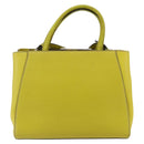 FENDI To joule Hand Bag Leather 2way Yellow Silver Auth 146860-2
