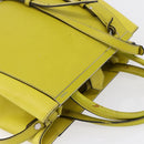 FENDI To joule Hand Bag Leather 2way Yellow Silver Auth 146860-6