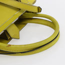 FENDI To joule Hand Bag Leather 2way Yellow Silver Auth 146860-7