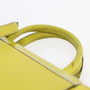 FENDI To joule Hand Bag Leather 2way Yellow Silver Auth 146860-8