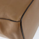 PRADA Shoulder Bag Leather Brown Silver Auth 146861-15