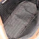 PRADA Shoulder Bag Leather Brown Silver Auth 146861-11