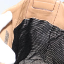 PRADA Shoulder Bag Leather Brown Silver Auth 146861-18