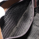 PRADA Shoulder Bag Leather Brown Silver Auth 146861-19