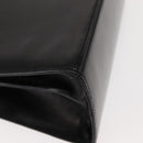 Salvatore Ferragamo Gancini Hand Bag Leather Black Gold Auth 146862-16