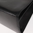 Salvatore Ferragamo Gancini Hand Bag Leather Black Gold Auth 146862-17