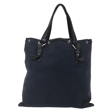 SAINT LAURENT Kahala Tote Bag Canvas Black Silver 121631 Auth 146863 - 0