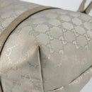GUCCI GG Implementation Tote Bag Silver 197953 Auth 146864-9
