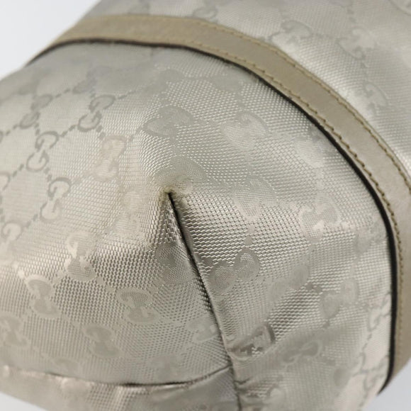 GUCCI GG Implementation Tote Bag Silver 197953 Auth 146864