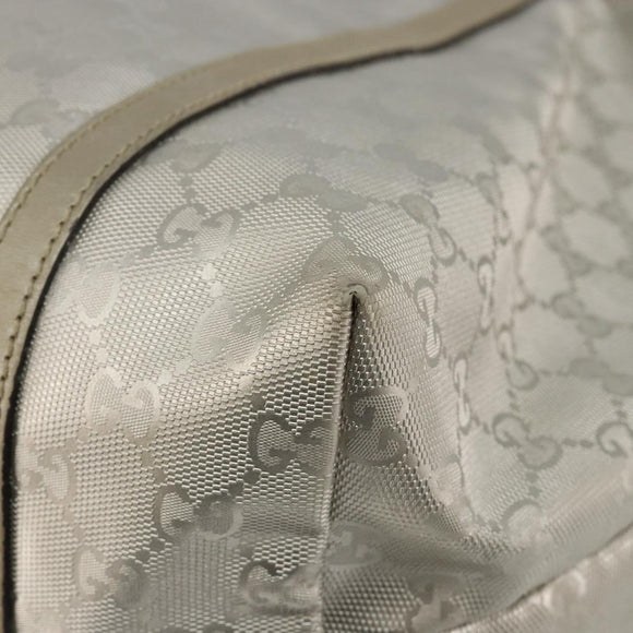 GUCCI GG Implementation Tote Bag Silver 197953 Auth 146864
