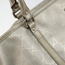 GUCCI GG Implementation Tote Bag Silver 197953 Auth 146864-10