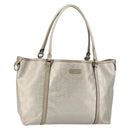 GUCCI GG Implementation Tote Bag Silver 197953 Auth 146864-1