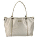 GUCCI GG Implementation Tote Bag Silver 197953 Auth 146864-13