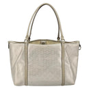 GUCCI GG Implementation Tote Bag Silver 197953 Auth 146864-2