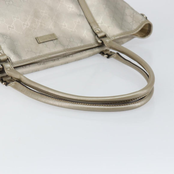 GUCCI GG Implementation Tote Bag Silver 197953 Auth 146864