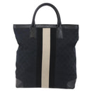 GUCCI GG Canvas Sherry Line Hand Bag Black 002 1093 Auth 146866-13