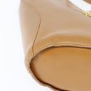 Christian Dior Shoulder Bag Leather Brown Gold Auth 146868-9